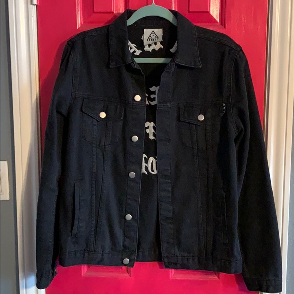 UNIF Im Way Ahead of You Embroidered Denim Jacket